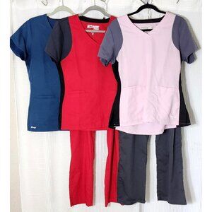 Scrub Tops & Pants Set V-Neck Multiple Colors Size M Medical Wear Greys Anatomy